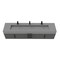 Castello Usa Nile 84-inch Black Vanity Set with Gray Top and Black Handles CB-MC-84BLK-BL-2053-GR - alternate 1